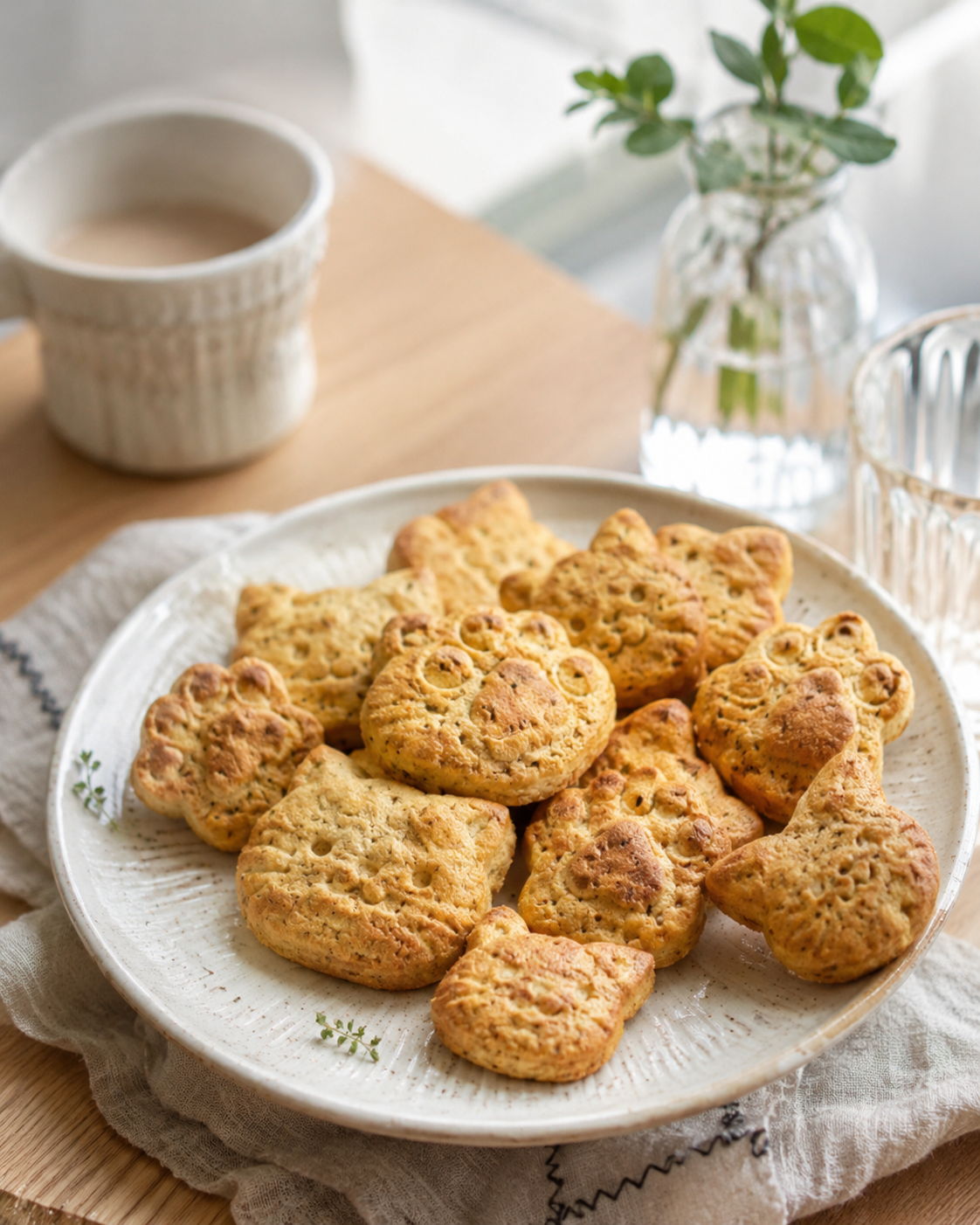 Baked chicken and goat's milk cat biscuits